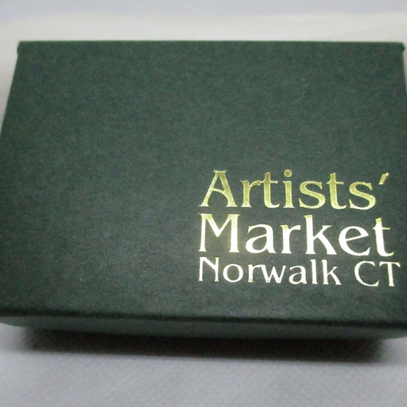 ARTIST MARKET Glass Copper Wire Brooch Handcrafted - Picture 4 of 8